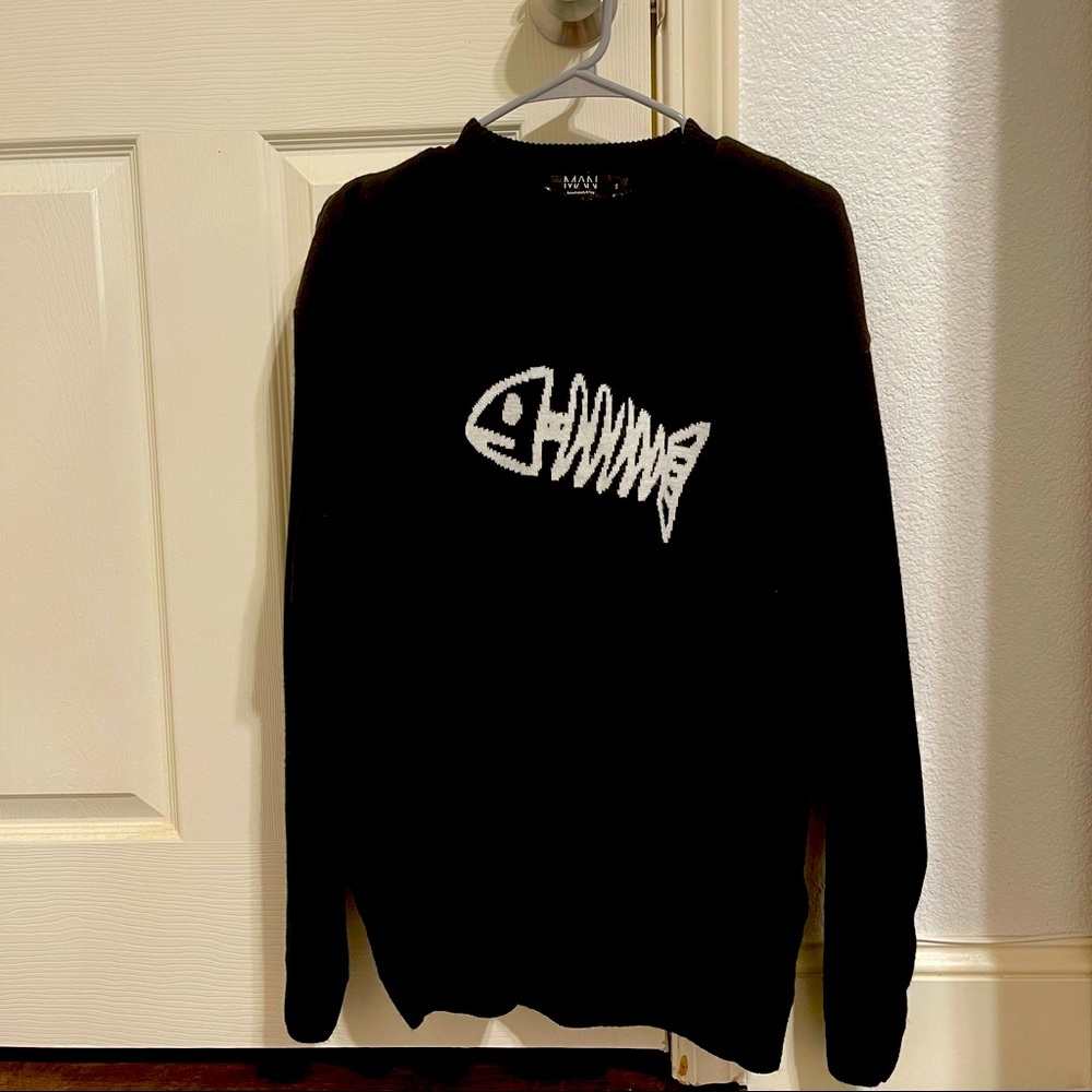 Boohooman oversized knit sweater